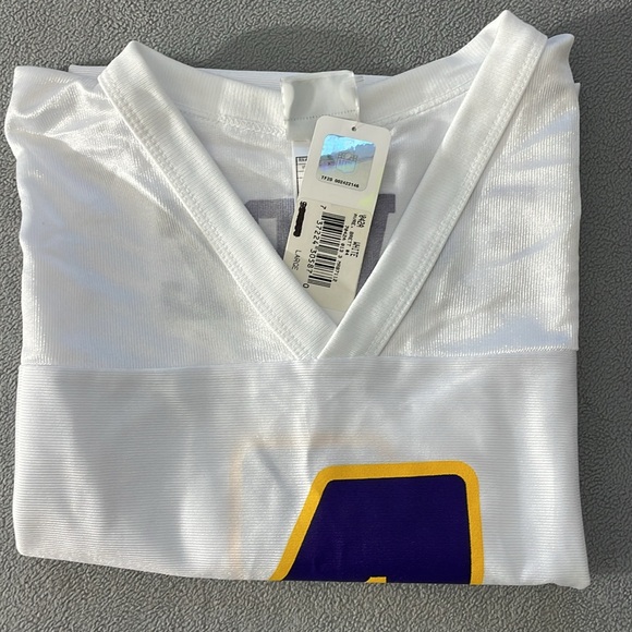 NFL Favre 4 MN Vikings Brett Favre Minnesota Jersey Mens Size L White New - Picture 10 of 10